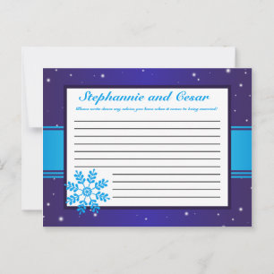 Writable Advice Card White Snow Flakes