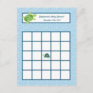 Writable Bingo Card Turtle Reef Ocean Sea Turtle