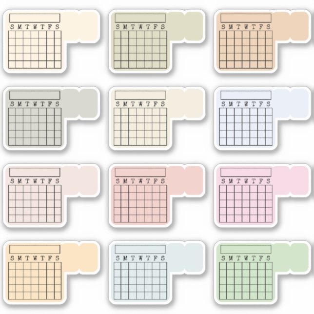 Writable Monthly Index Tab Calendar Habit Tracker  (Front)