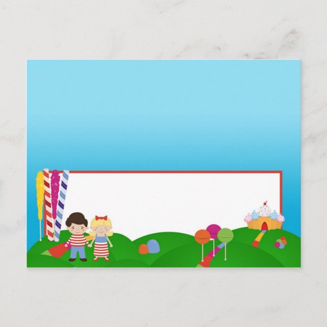Writable Place Card Candy Land Ice Cream Lollipop (Front)
