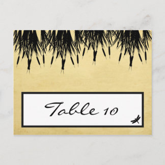 Writable Place Card Cattail/Dragonfly Silhouette f