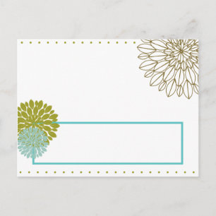 Writable Place Card Floral Burst