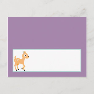 Writable Place Card Furry Woodland Animals