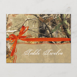 Writable Place Card Hunters Camoflouge Camo Orange