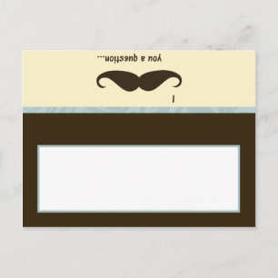 Writable Place Card I Moustache You a Question fun