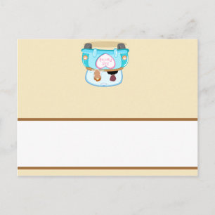 Writable Place Card Just got Married Couple car