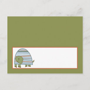 Writable Place Card Laguna Beach Turtle Frog Pond