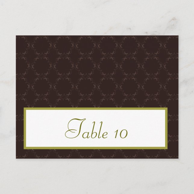 Writable Place Card Light/Olive Green Chandelier B (Front)