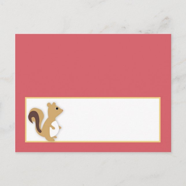 Writable Place Card Love and Nature Girl Woodland (Front)