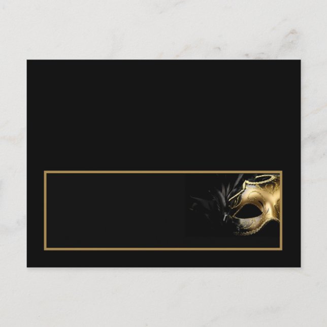 Writable Place Card Mis XV Gold Black (Front)