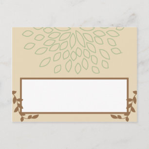 Writable Place Card Purple and Green Floral