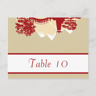 Writable Place Card Snowcap Mtns Asian Garden Moun