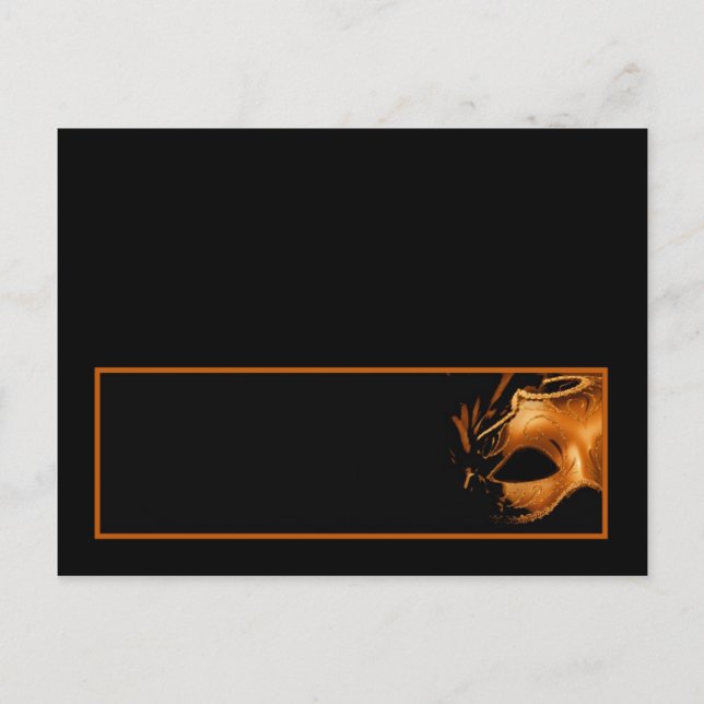 Writable Place Card Sweet 16 Orange Black (Front)