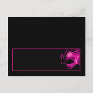 Writable Place Card Sweet 16 Pink Black Party