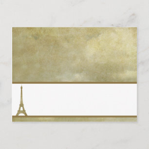 Writable Place Card Vintage Paris