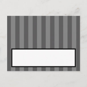 Writable Place Card White Black Grey Flourish Stri