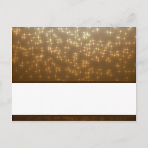 Writable Place Card Winter Brown / Stars & Bubbles