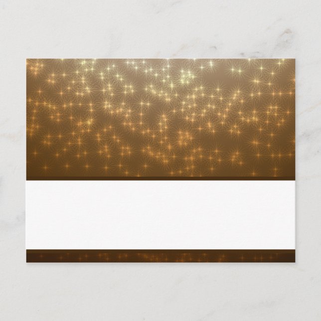 Writable Place Card Winter Brown / Stars & Bubbles (Front)