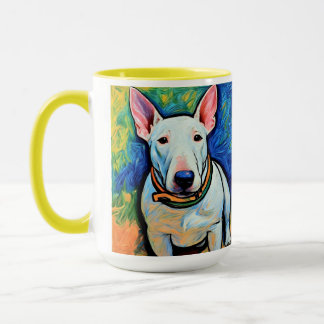 Write Bull Terrier  crayon look art coffee mug 