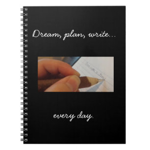 Write Every Day Blank Notebook, black Notebook