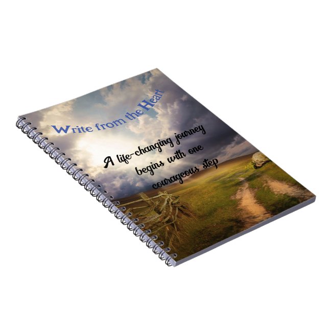 "Write From The Heart" Spiral Photo Notebook (Right Side)