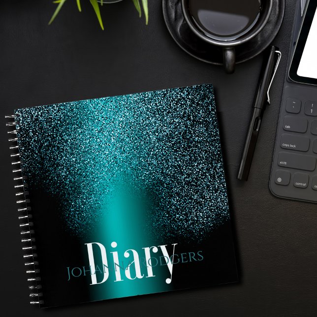 Write in festive deep green: customisable  diary notebook (Creator Uploaded)