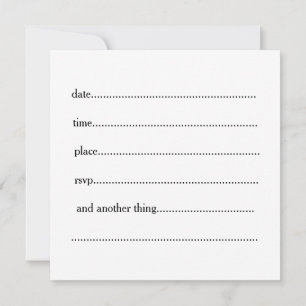 Write-in Invitation