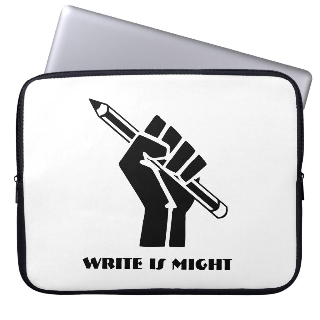 Write is Might Laptop Sleeve (Front)