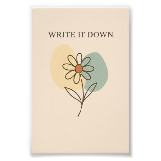 “Write It Down” Motivational Poster