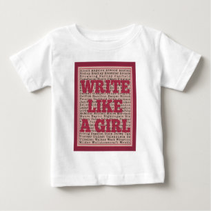 Write Like a Girl Lipstick Baby T-Shirt