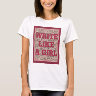 Write Like a Girl Lipstick T-Shirt