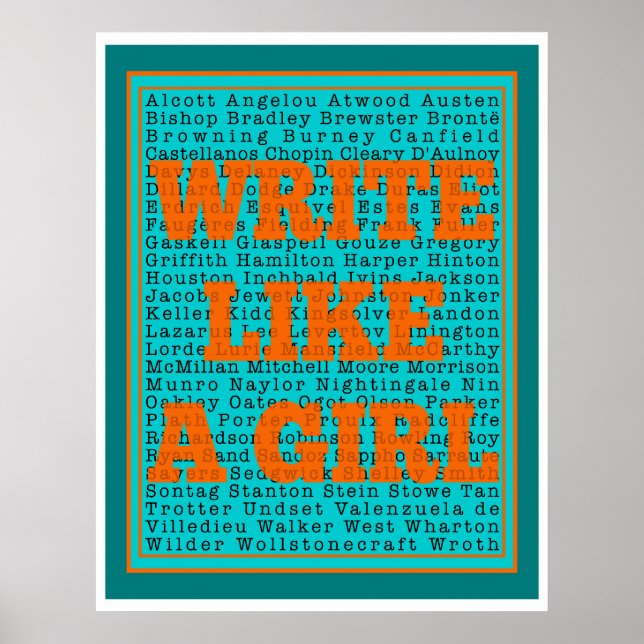 Write Like a Girl Teal Print (Front)