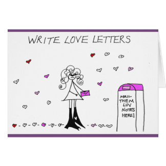 Write Love Letters Crazyhair Card
