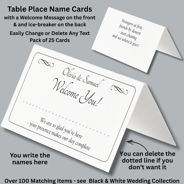 Write Name - Table Place Card - with Messages (Creator Uploaded)