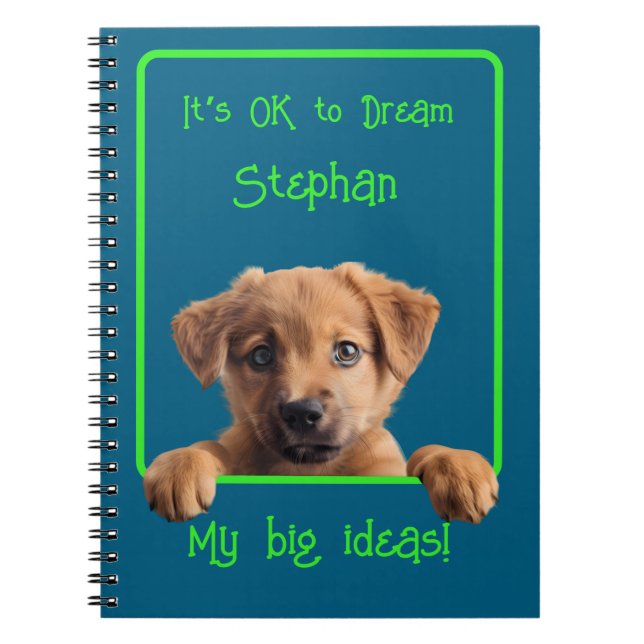 Write or Draw My Big Ideas Puppy Notebook (Front)