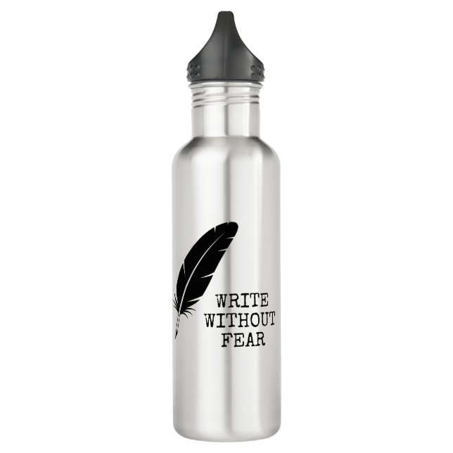 Write Without Fear Edit Without Mercy Writers 710 Ml Water Bottle (Left)