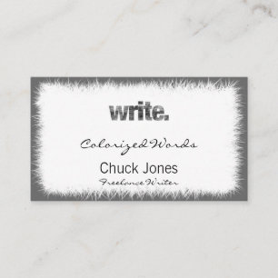 Write: Writer, Freelance Writer, Author Business Card
