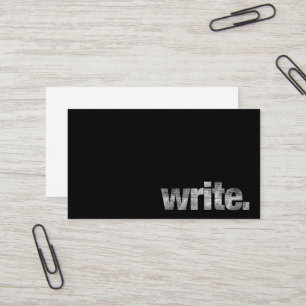 Write: Writer, Freelance Writer, Author Business Card