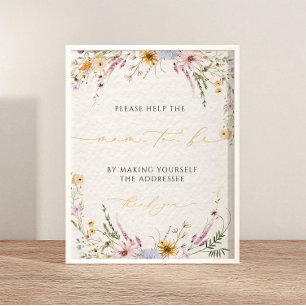 Write Your Address Baby Shower Address the Envelop Poster