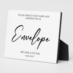 Write your Address on Envelope Wedding Sign  Plaque
