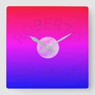 "Write your name in the Stars" Acrylic Clock