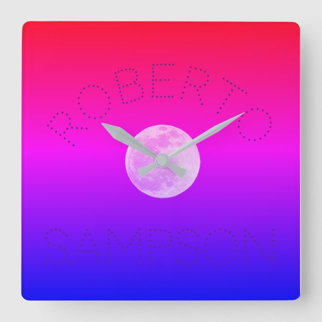 "Write your name in the Stars" Acrylic Clock  (Front)