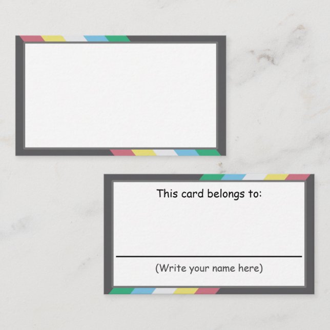 Write Your Own Communication Card - Disability (Front/Back)