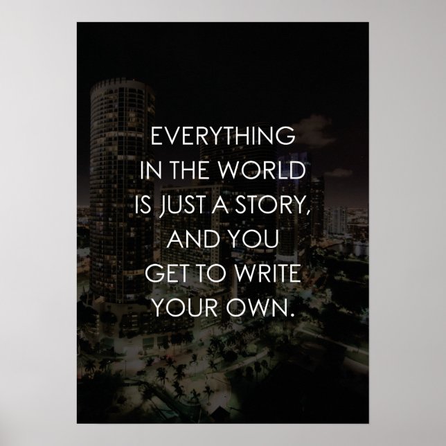 Write Your Own Story - Success, Hustle, Motivation Poster (Front)