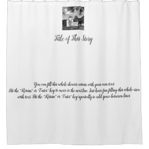 Write Your Own Text and Add a Photo Shower Curtain