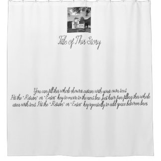 Write Your Own Text and Add a Photo Shower Curtain