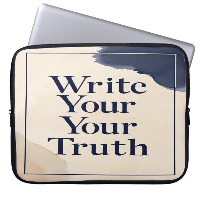 Write Your Truth option 2 Laptop Sleeve (Front)