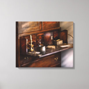 Writer - A statley desk Canvas Print