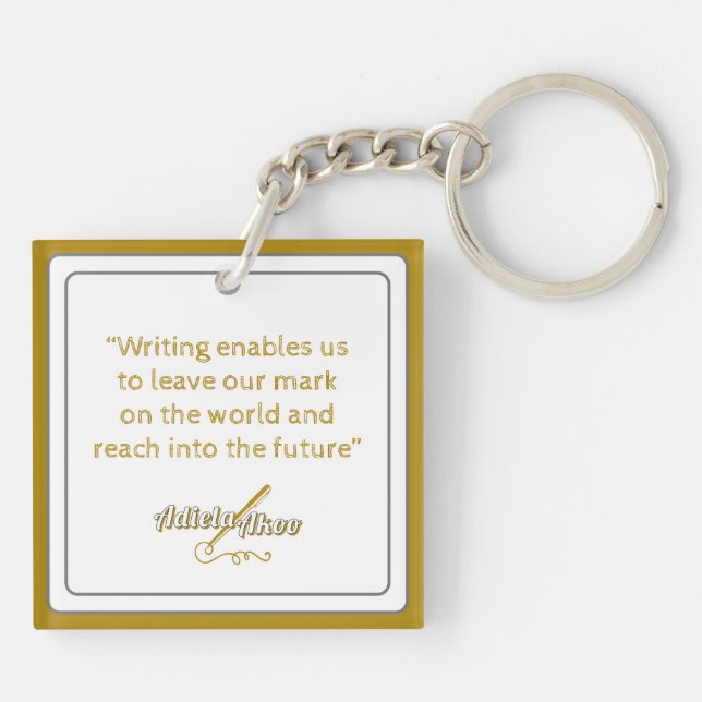 WRITER Acrylic Keychain by Poet Adiela Akoo (Back)