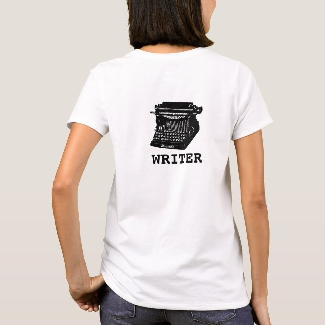 Writer Antique Typewriter T-Shirt (Back)